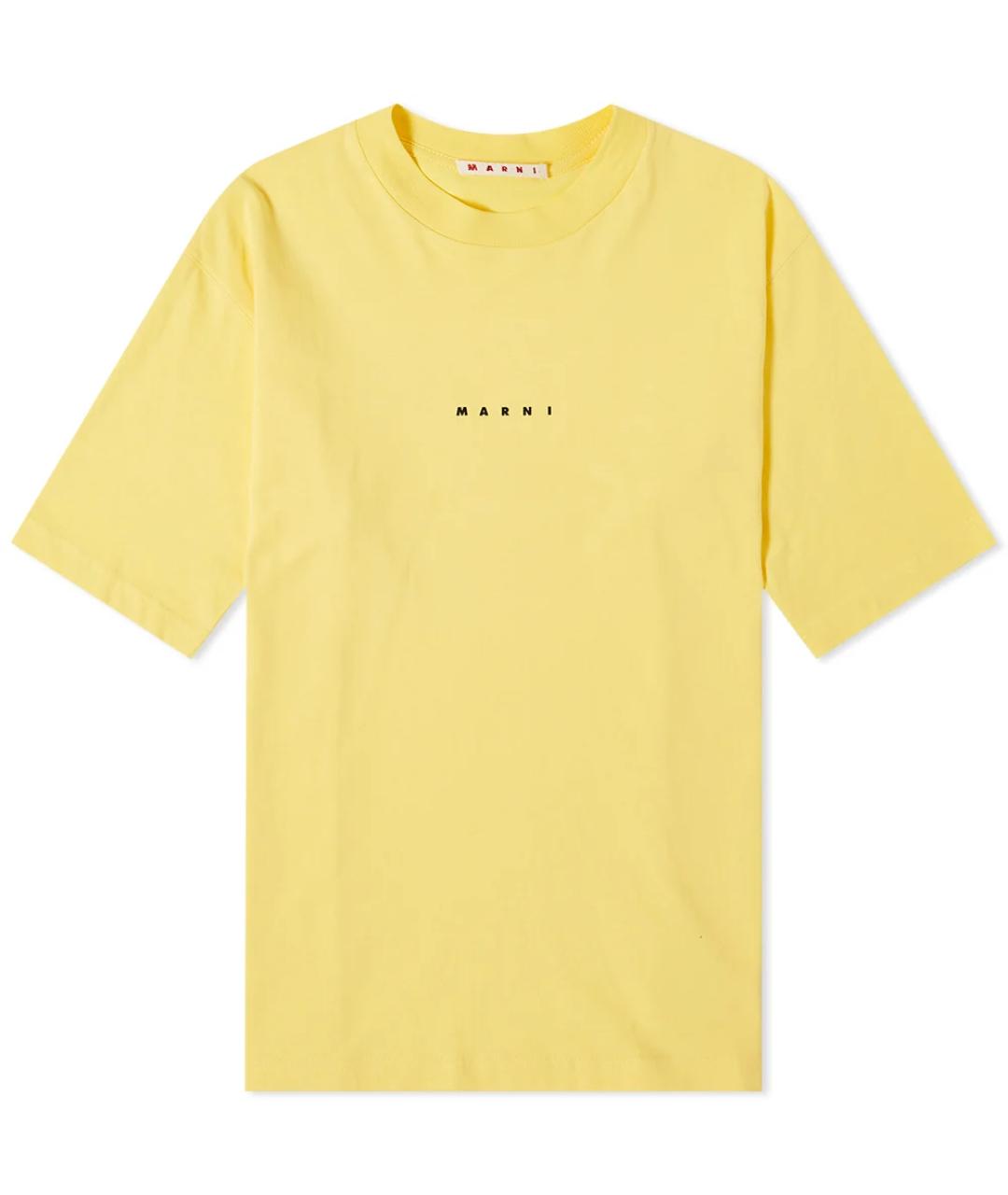 MARNI Желтая хлопковая футболка, фото 1