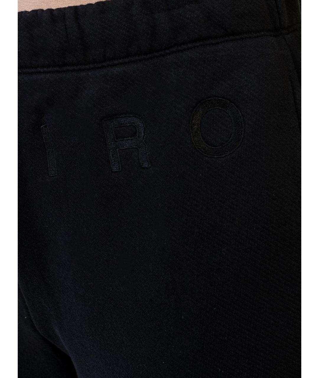 IRO Черные хлопковые прямые брюки, фото 4