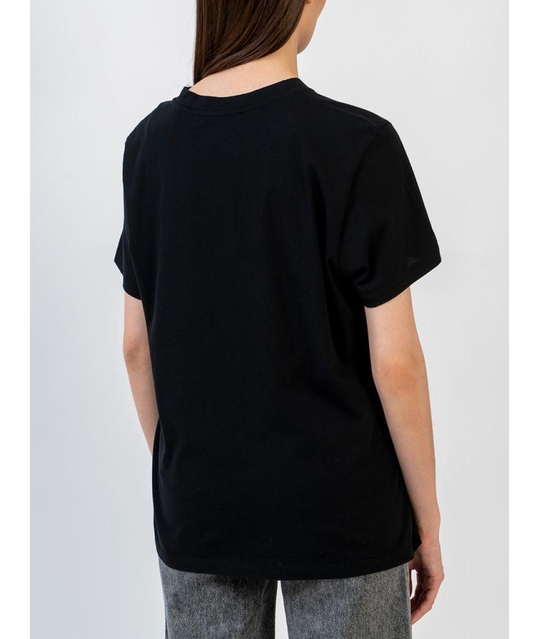 IRO Черная хлопковая футболка, фото 4