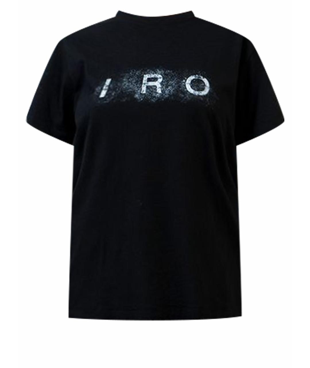 IRO Черная хлопковая футболка, фото 1
