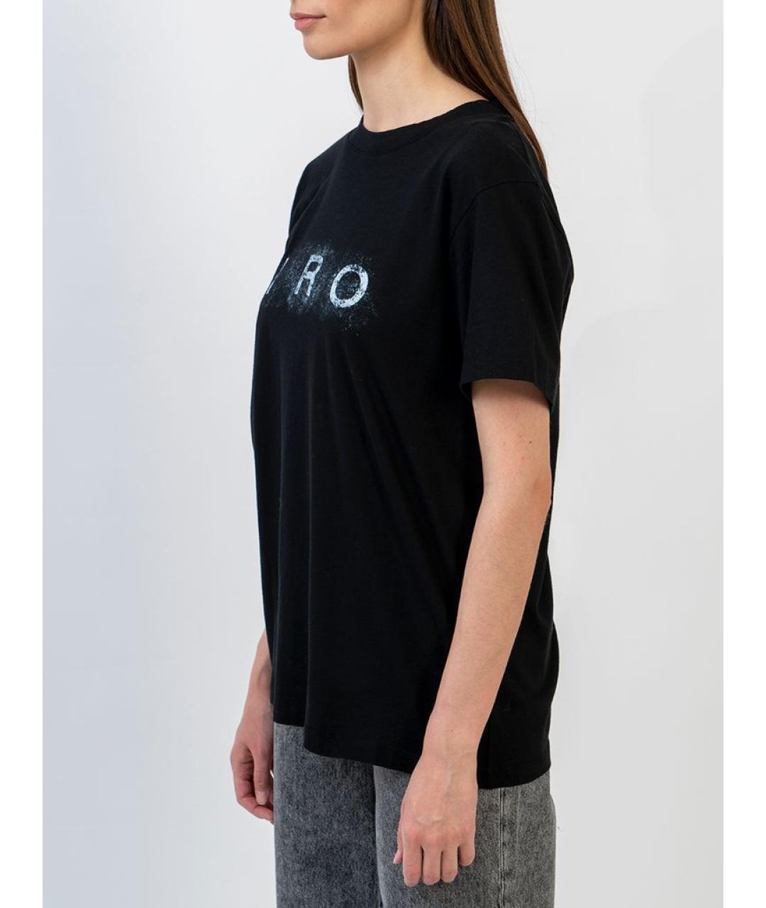 IRO Черная хлопковая футболка, фото 2