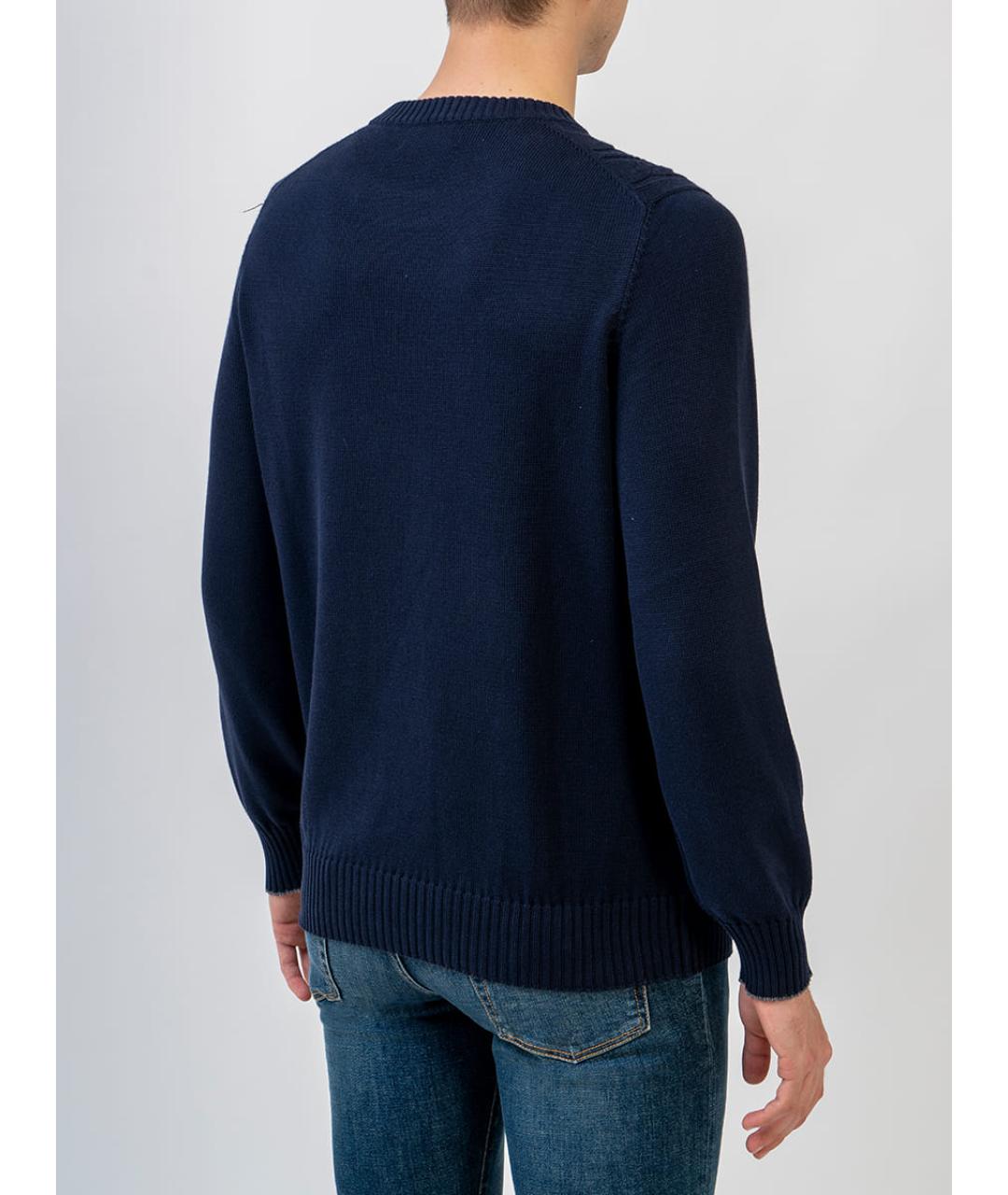 BRUNELLO CUCINELLI Синий хлопковый джемпер / свитер, фото 2