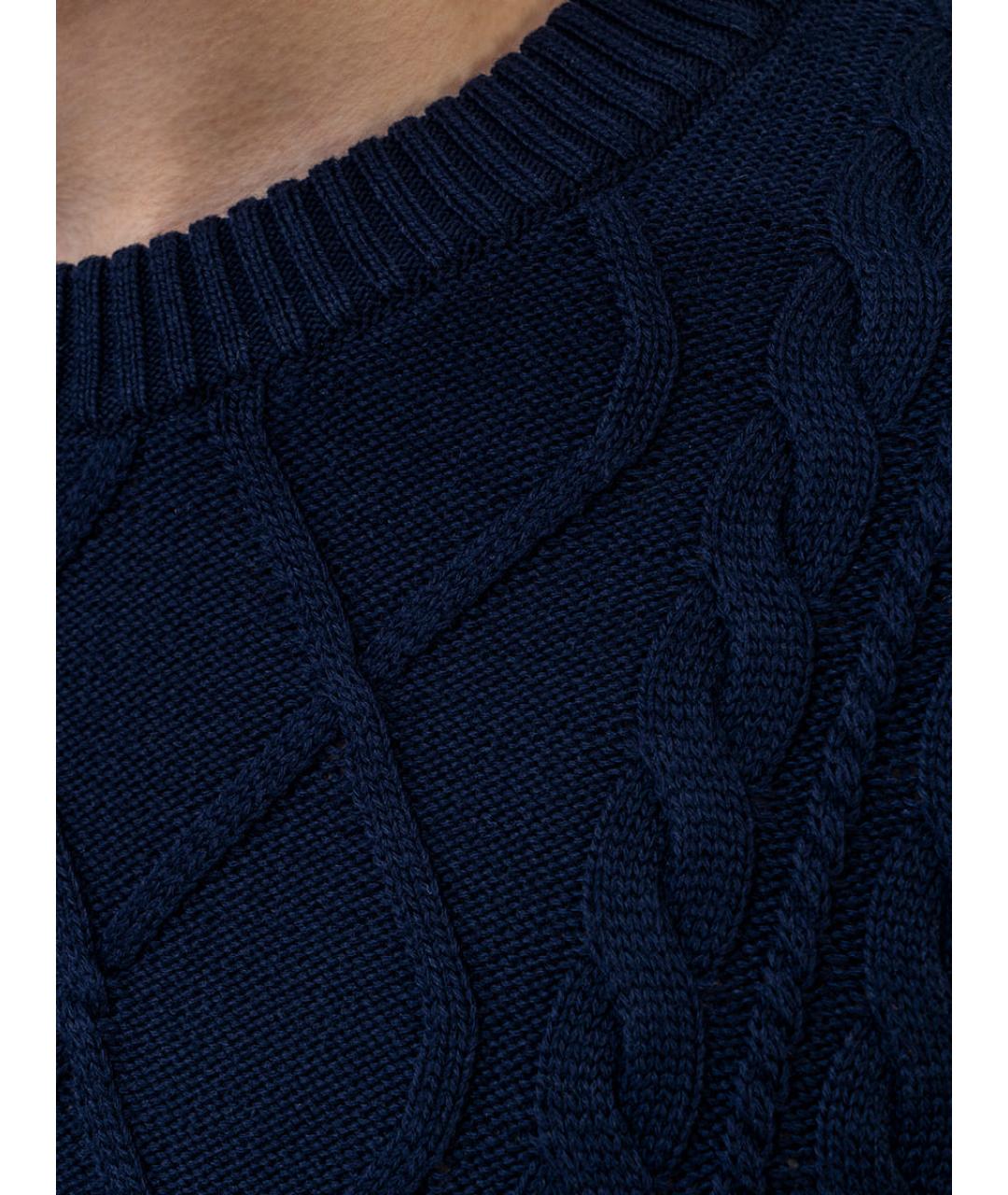 BRUNELLO CUCINELLI Синий хлопковый джемпер / свитер, фото 4