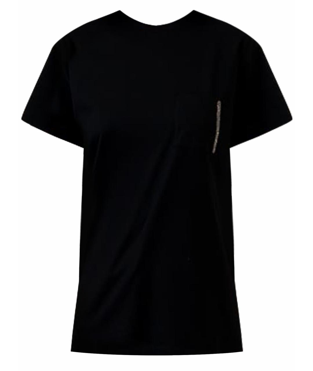 FABIANA FILIPPI Черная хлопковая футболка, фото 6