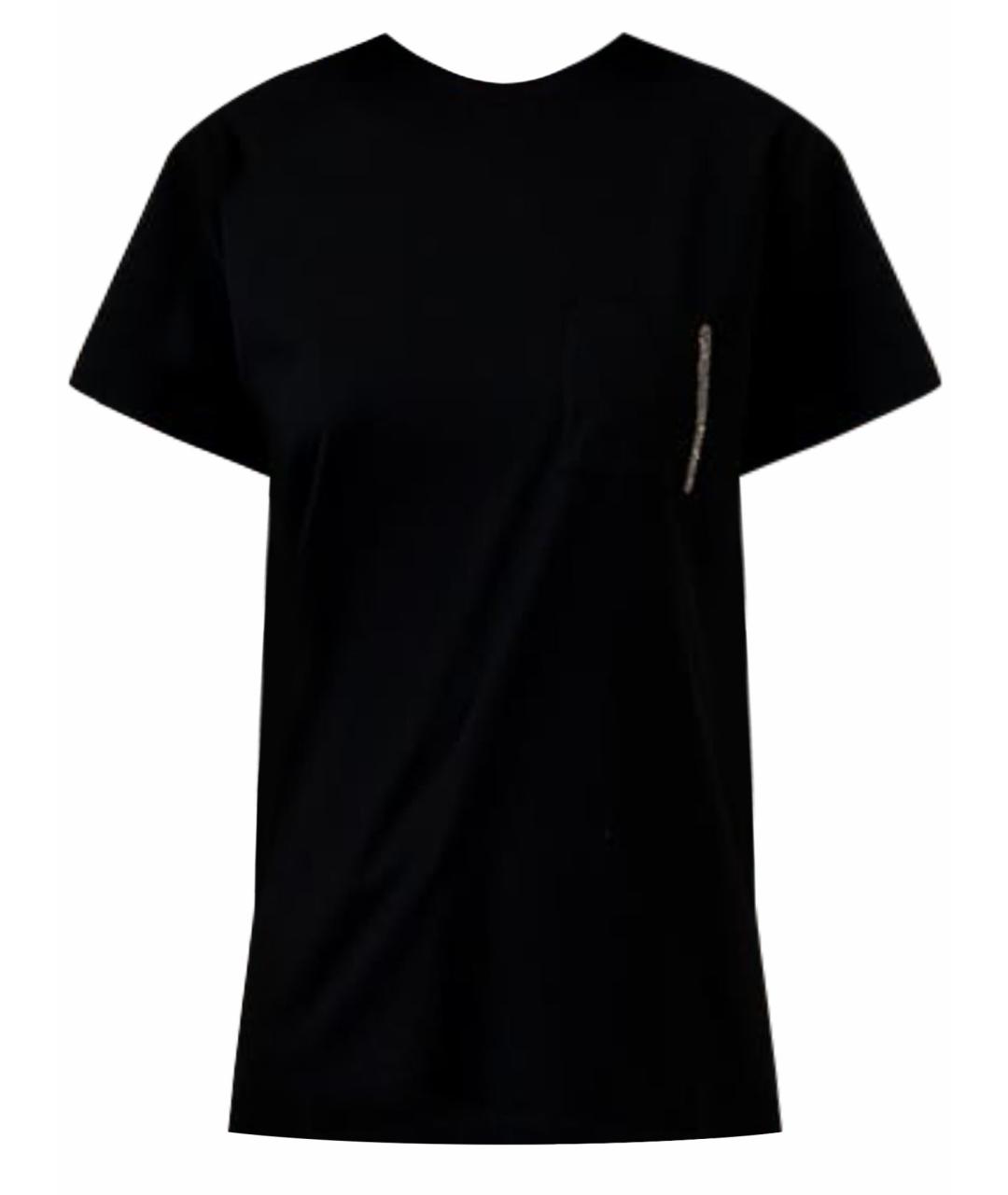 FABIANA FILIPPI Черная хлопковая футболка, фото 1