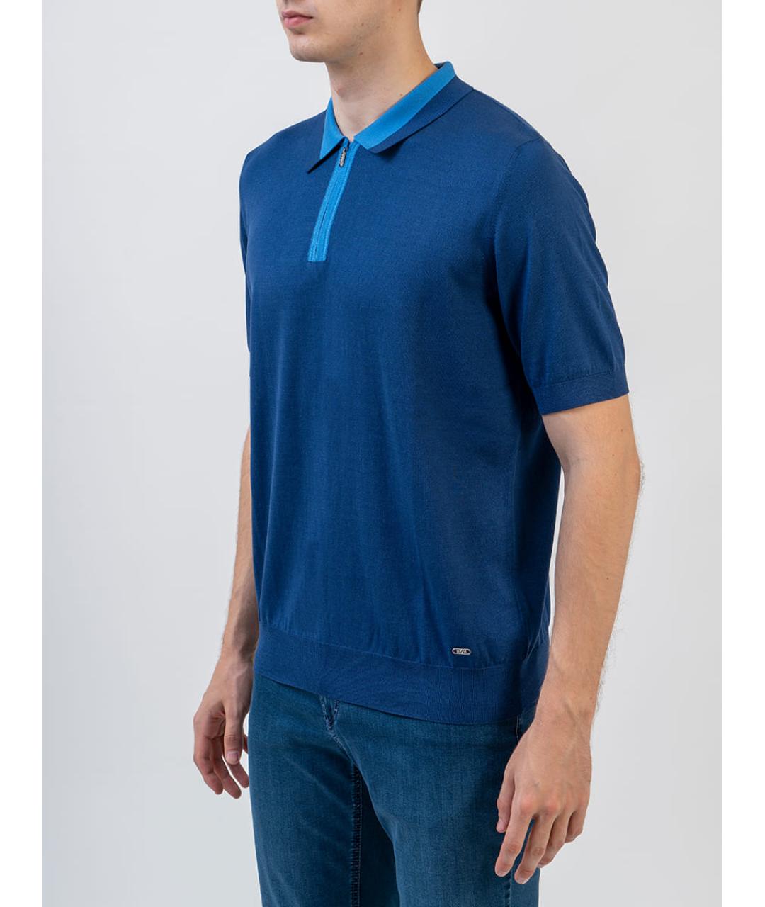 ZILLI Синяя вискозная футболка, фото 3