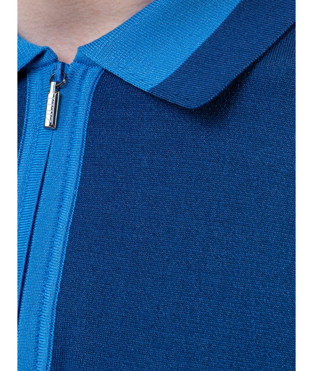 ZILLI Синяя вискозная футболка, фото 4