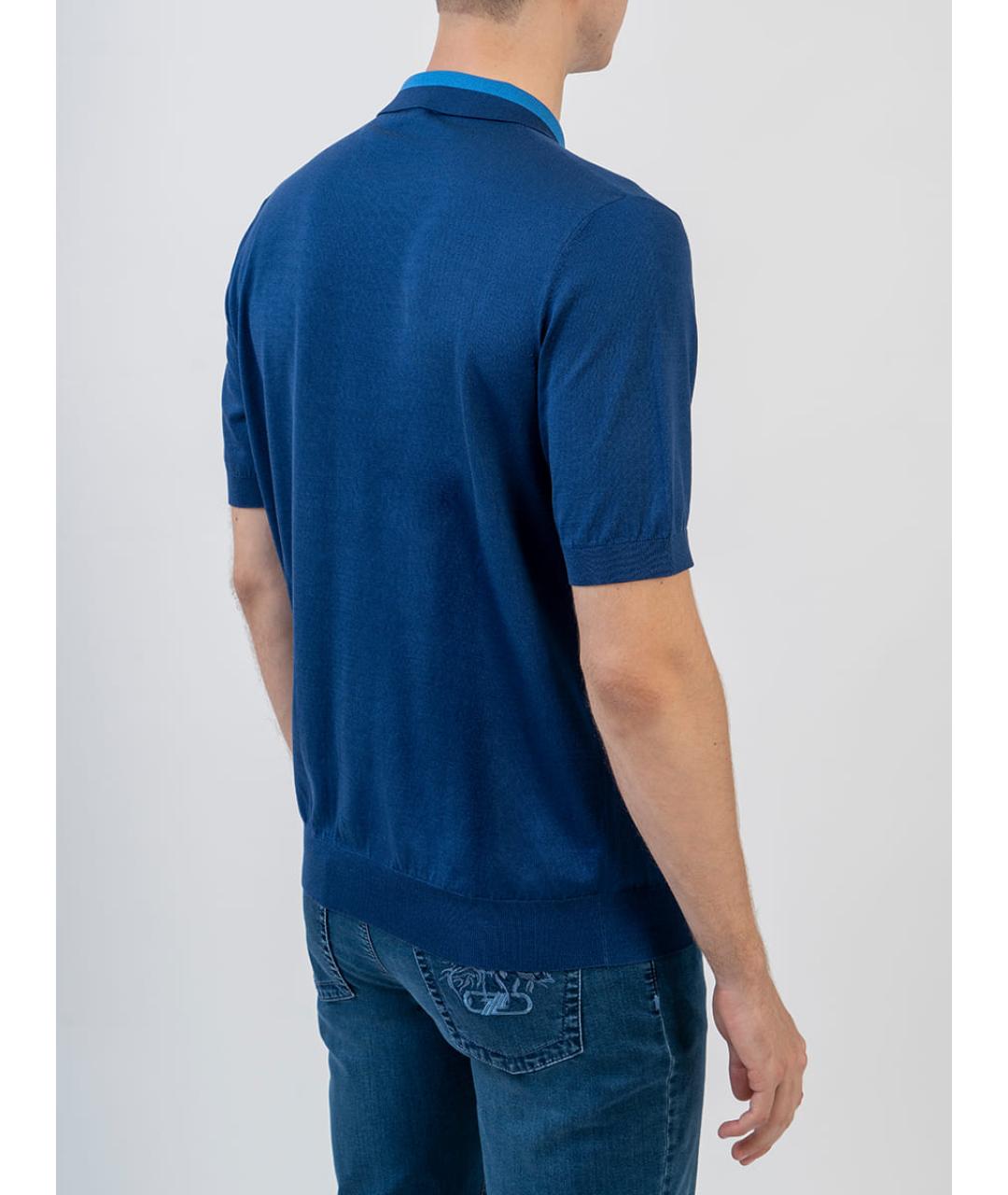 ZILLI Синяя вискозная футболка, фото 2