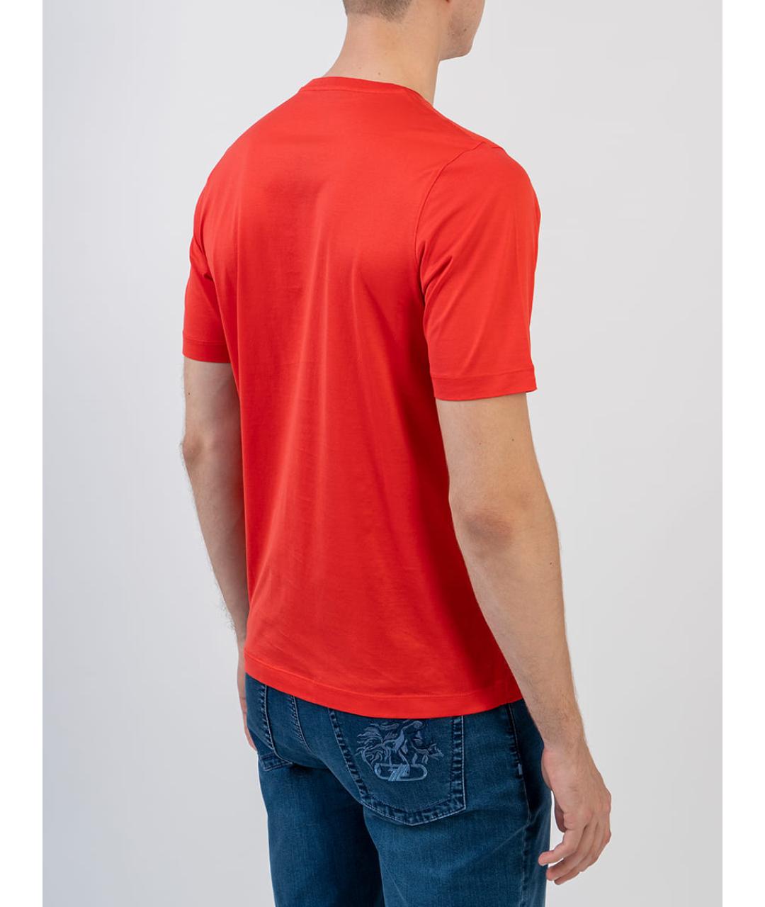 ZILLI Красная хлопковая футболка, фото 2