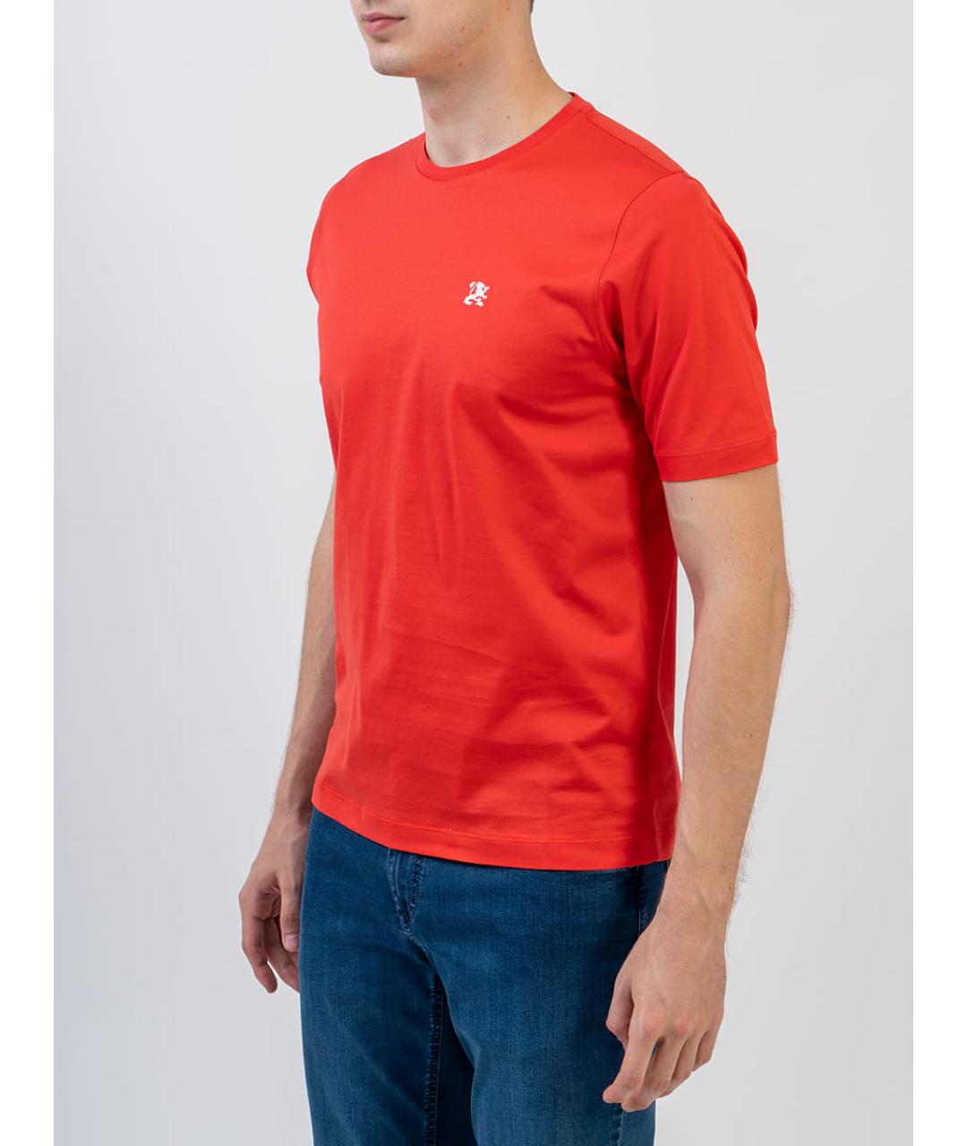 ZILLI Красная хлопковая футболка, фото 4