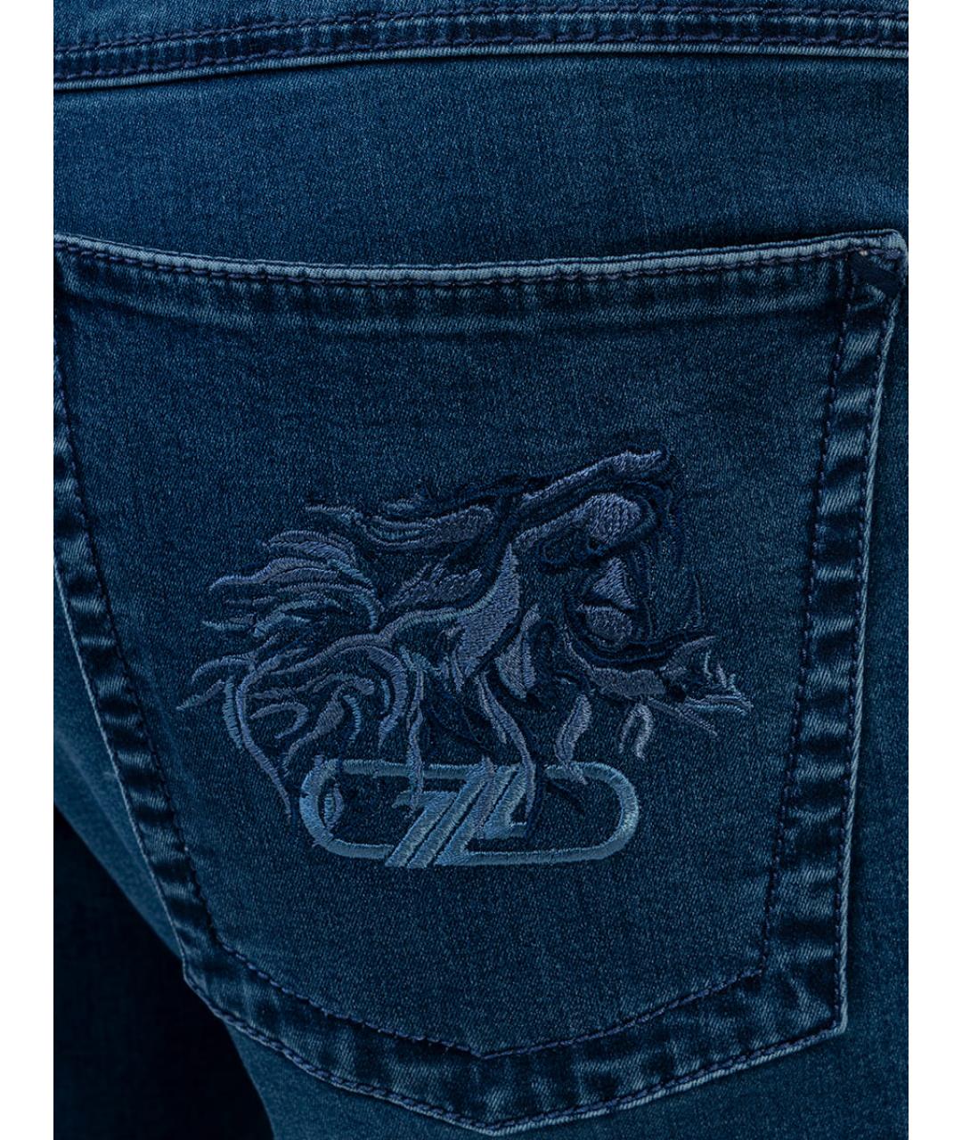 ZILLI Синие хлопковые прямые джинсы, фото 4
