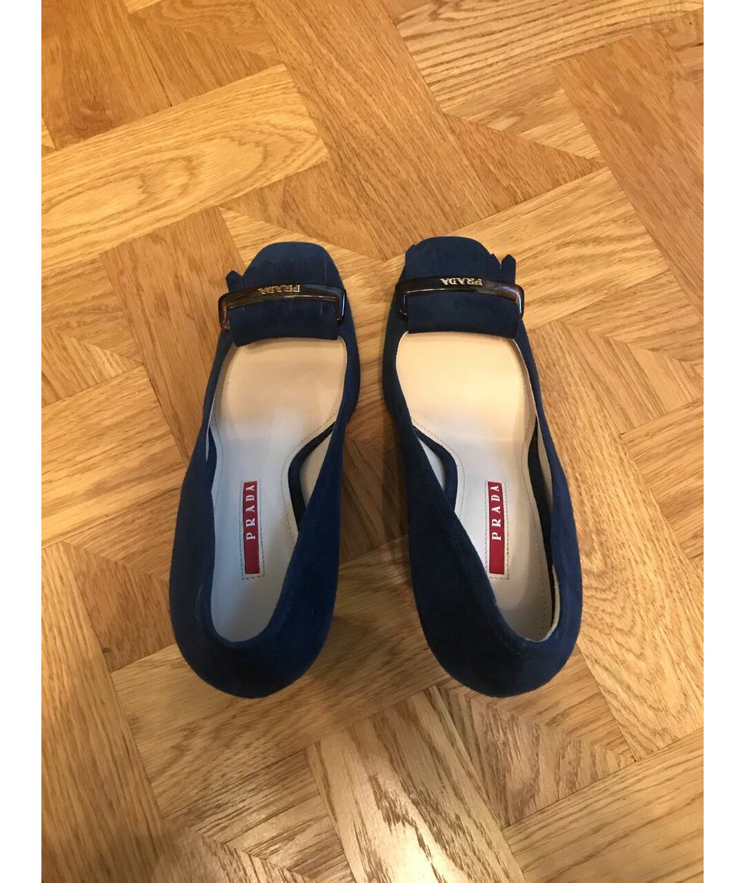 PRADA Темно-синие замшевые туфли, фото 3
