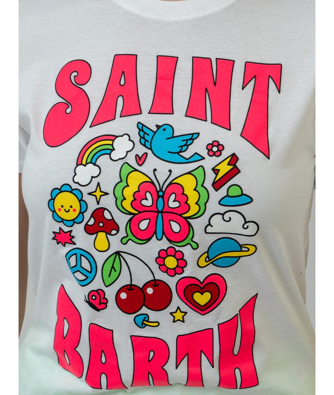 MC2 SAINT BARTH Белая хлопковая футболка, фото 2