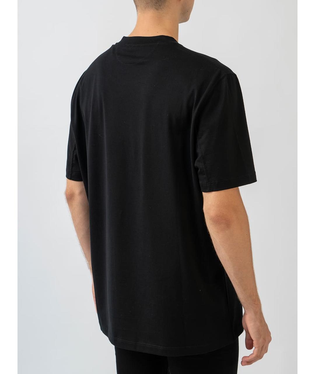 BRUNELLO CUCINELLI Черная хлопковая футболка, фото 3