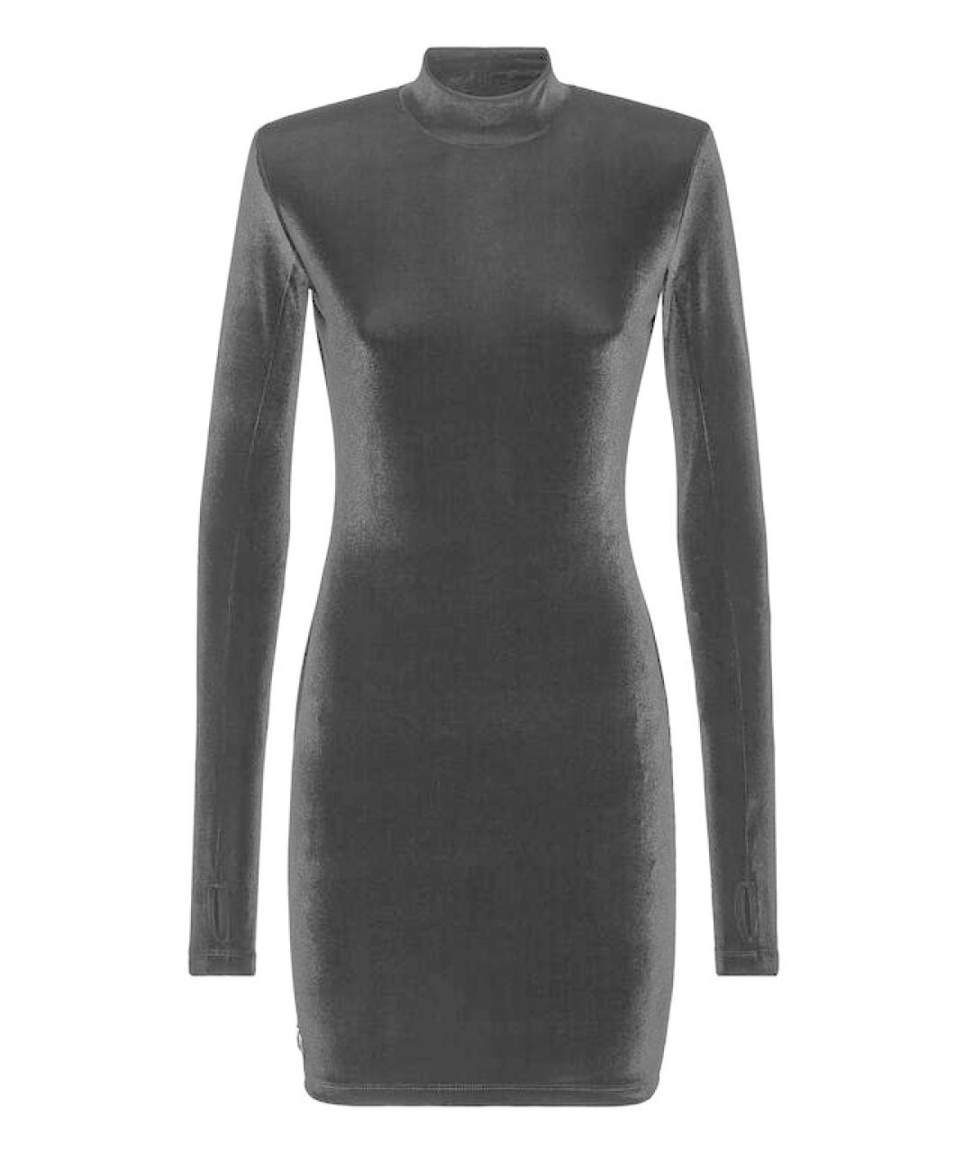 PHILIPP PLEIN Черное полиэстеровое повседневное платье, фото 1