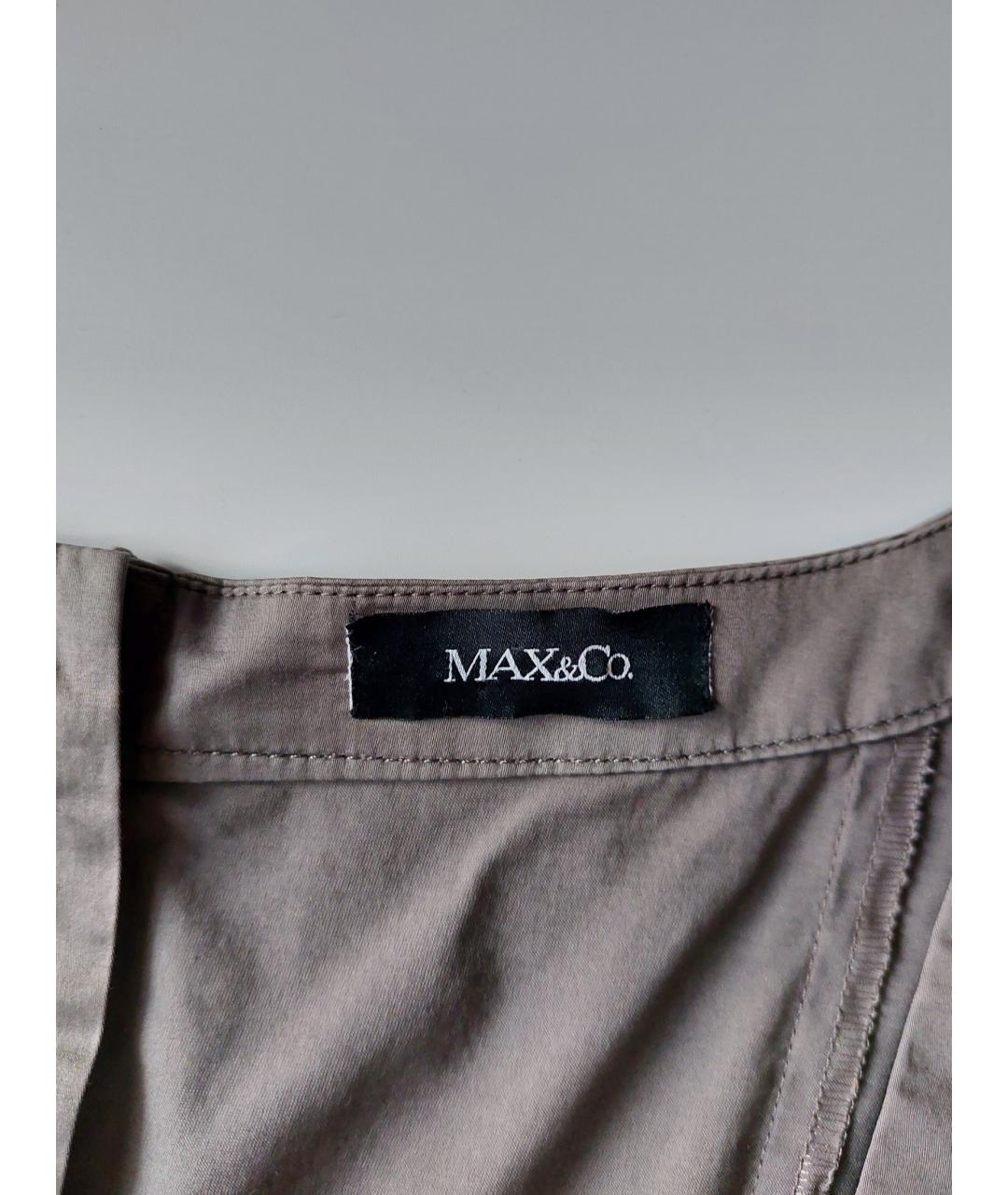 MAX&CO Хаки хлопковое повседневное платье, фото 3
