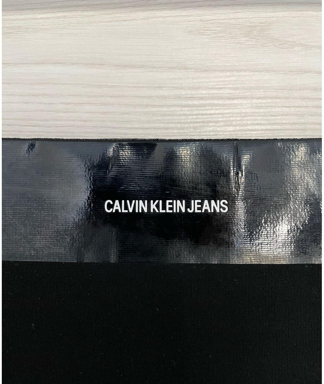 CALVIN KLEIN JEANS Черное полиэстеровое повседневное платье, фото 3