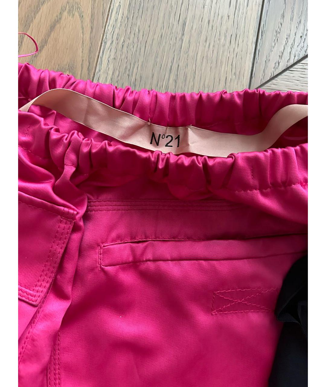 NO. 21 Розовая полиэстеровая юбка мини, фото 3