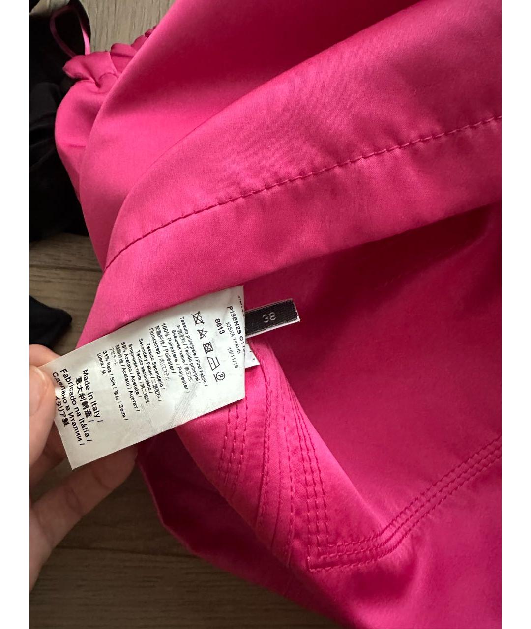 NO. 21 Розовая полиэстеровая юбка мини, фото 4