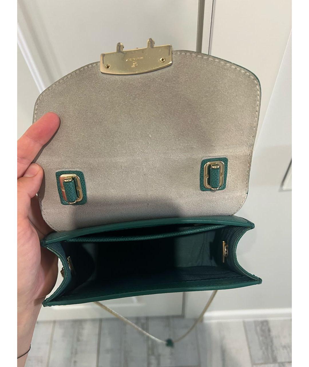 FURLA Зеленая кожаная сумка тоут, фото 6