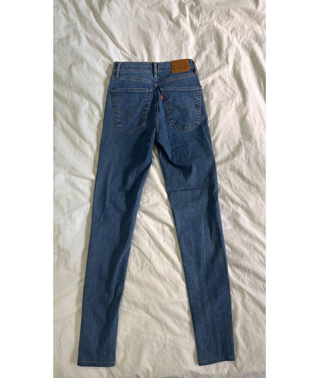 LEVI'S Синие хлопко-полиэстеровые джинсы слим, фото 2