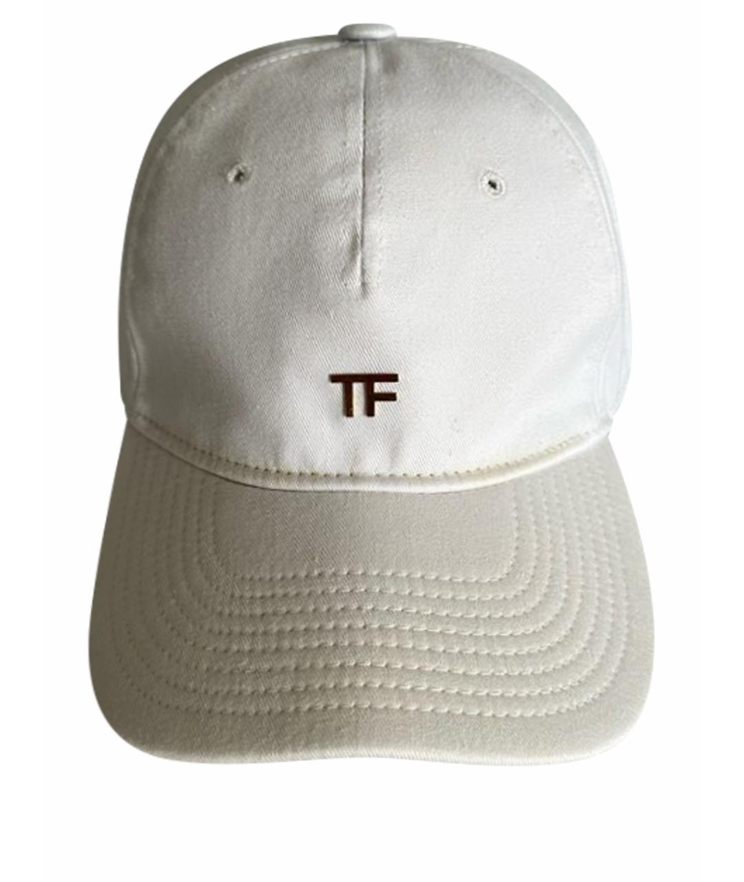 TOM FORD Белая хлопковая кепка, фото 1