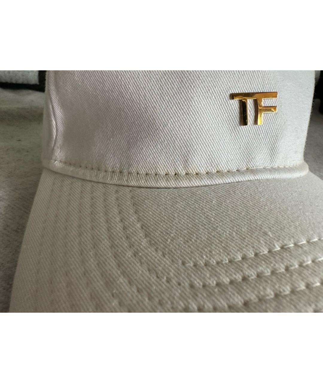 TOM FORD Белая хлопковая кепка, фото 7