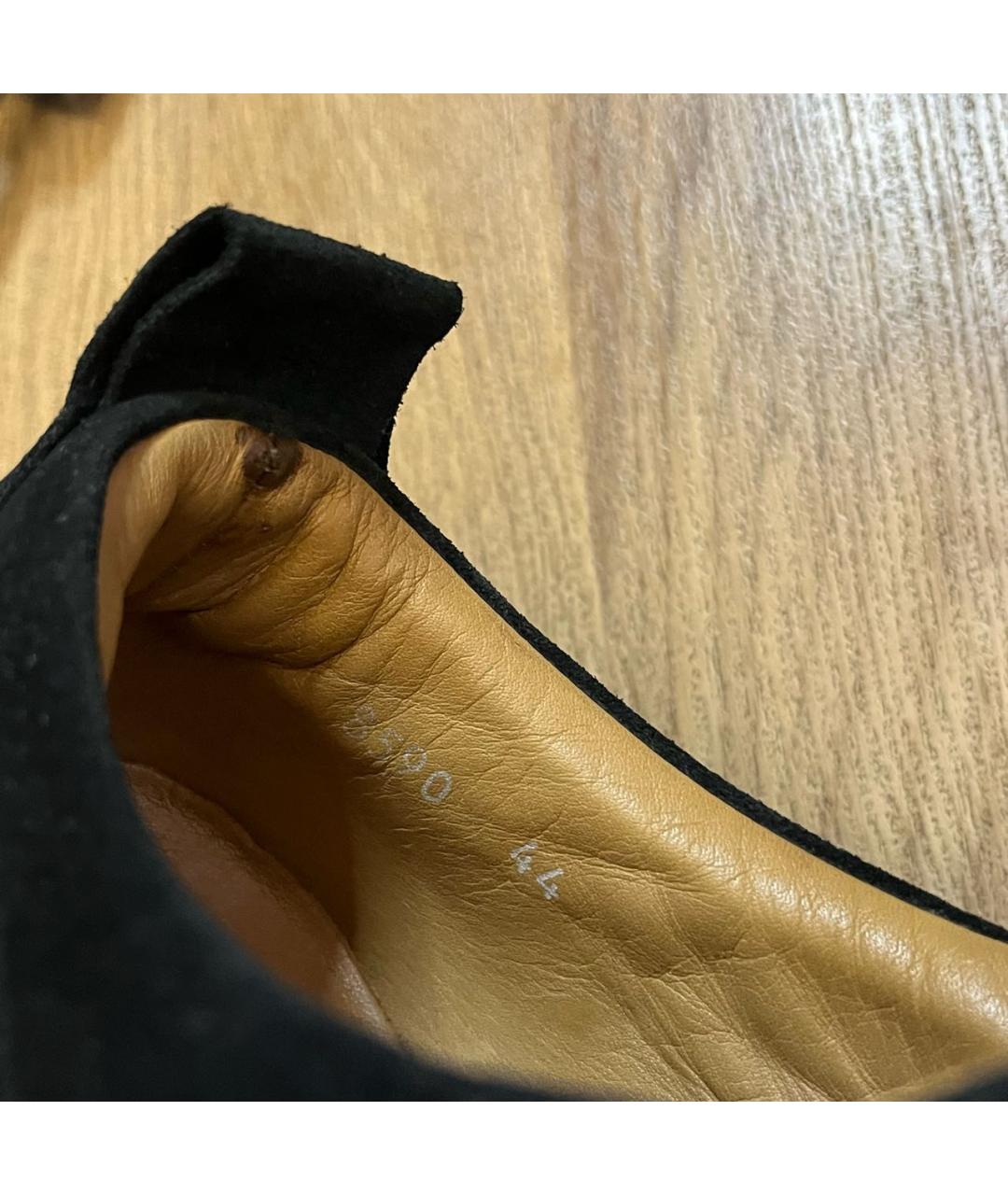 CHRISTIAN LOUBOUTIN Черные замшевые низкие кроссовки / кеды, фото 6