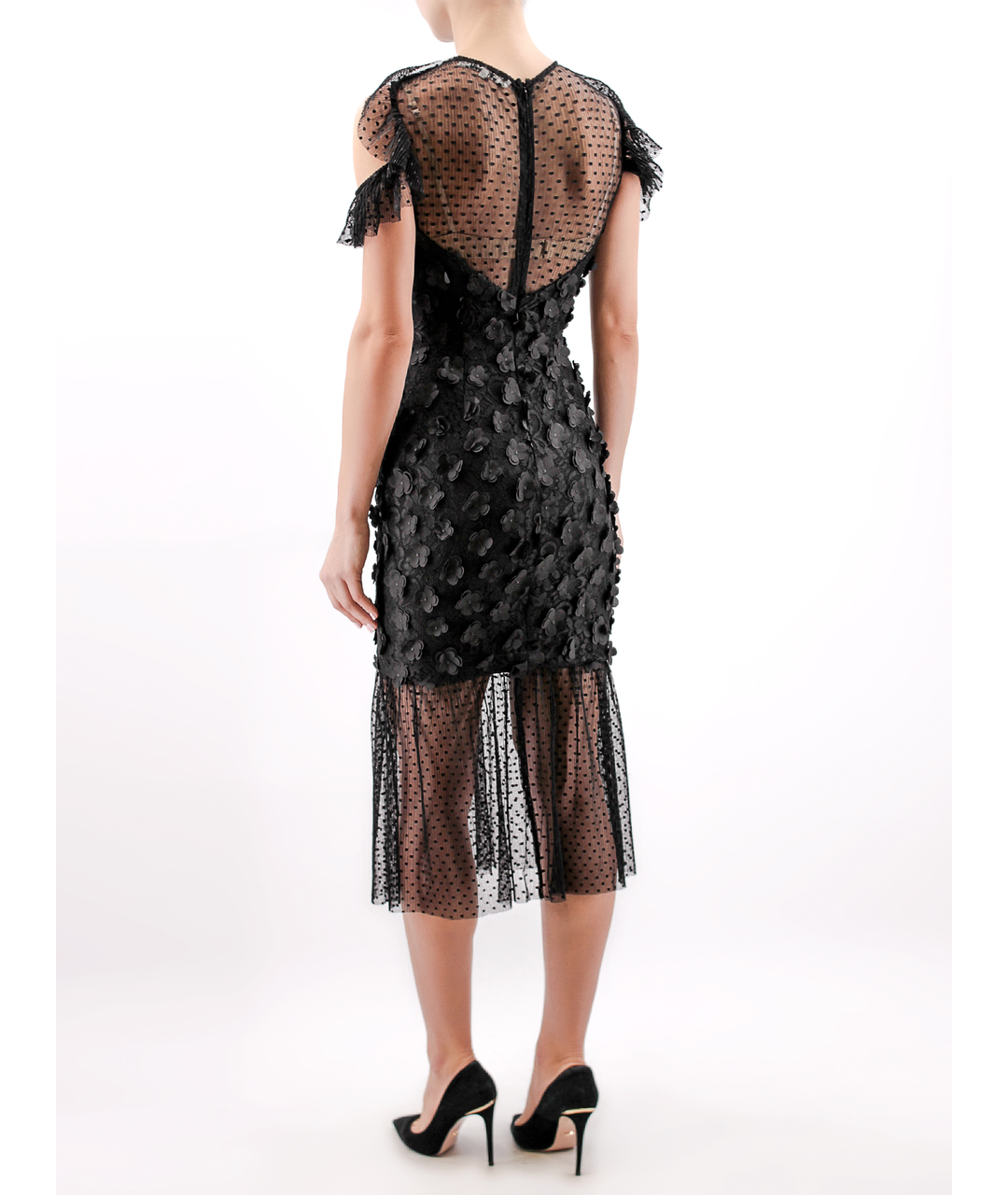 ELLIATT Черное полиэстеровое повседневное платье, фото 3