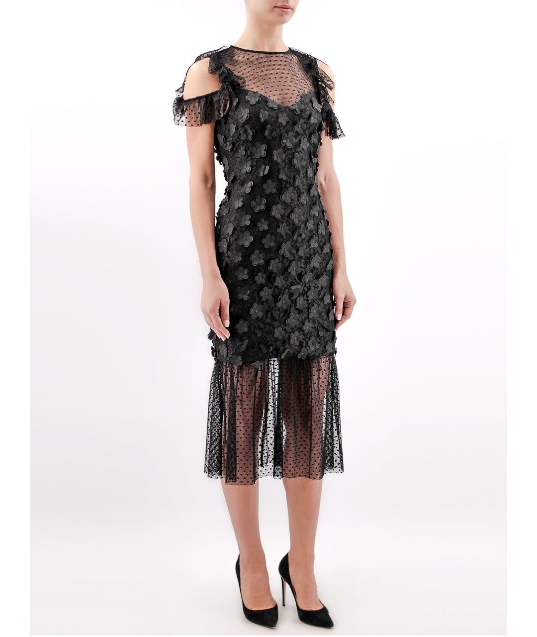 ELLIATT Черное полиэстеровое повседневное платье, фото 2