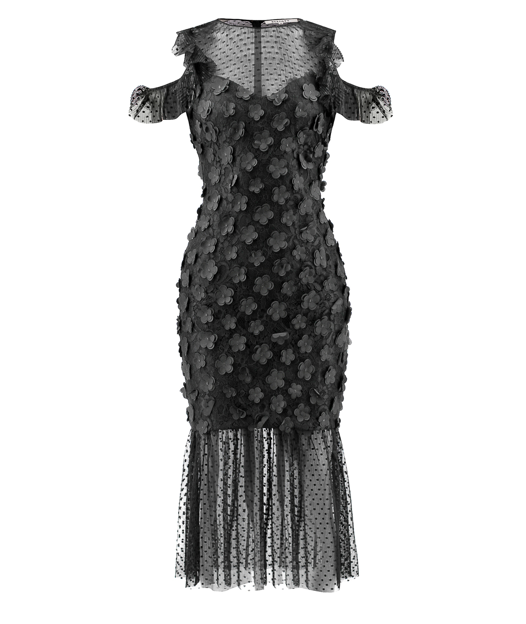 ELLIATT Черное полиэстеровое повседневное платье, фото 1