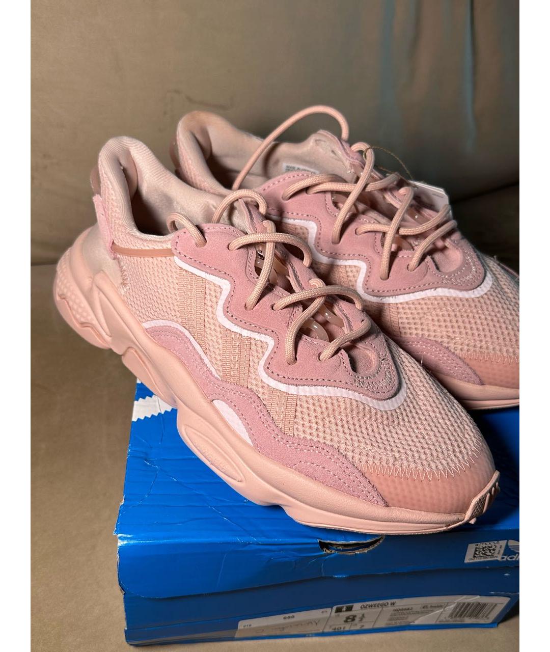 ADIDAS Розовые замшевые кроссовки, фото 2