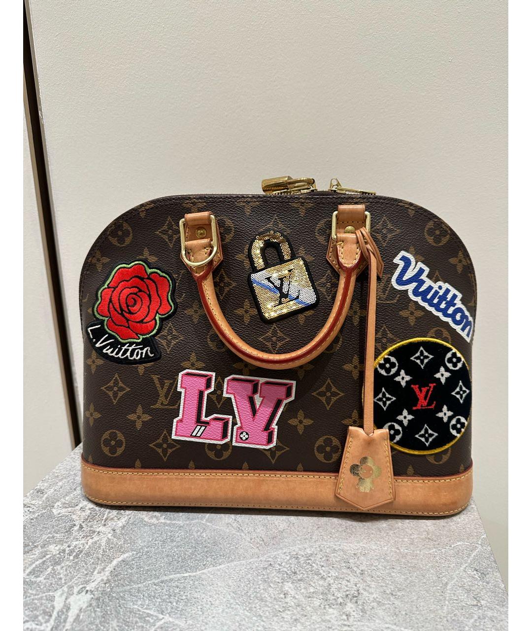 LOUIS VUITTON Кожаная сумка с короткими ручками, фото 8