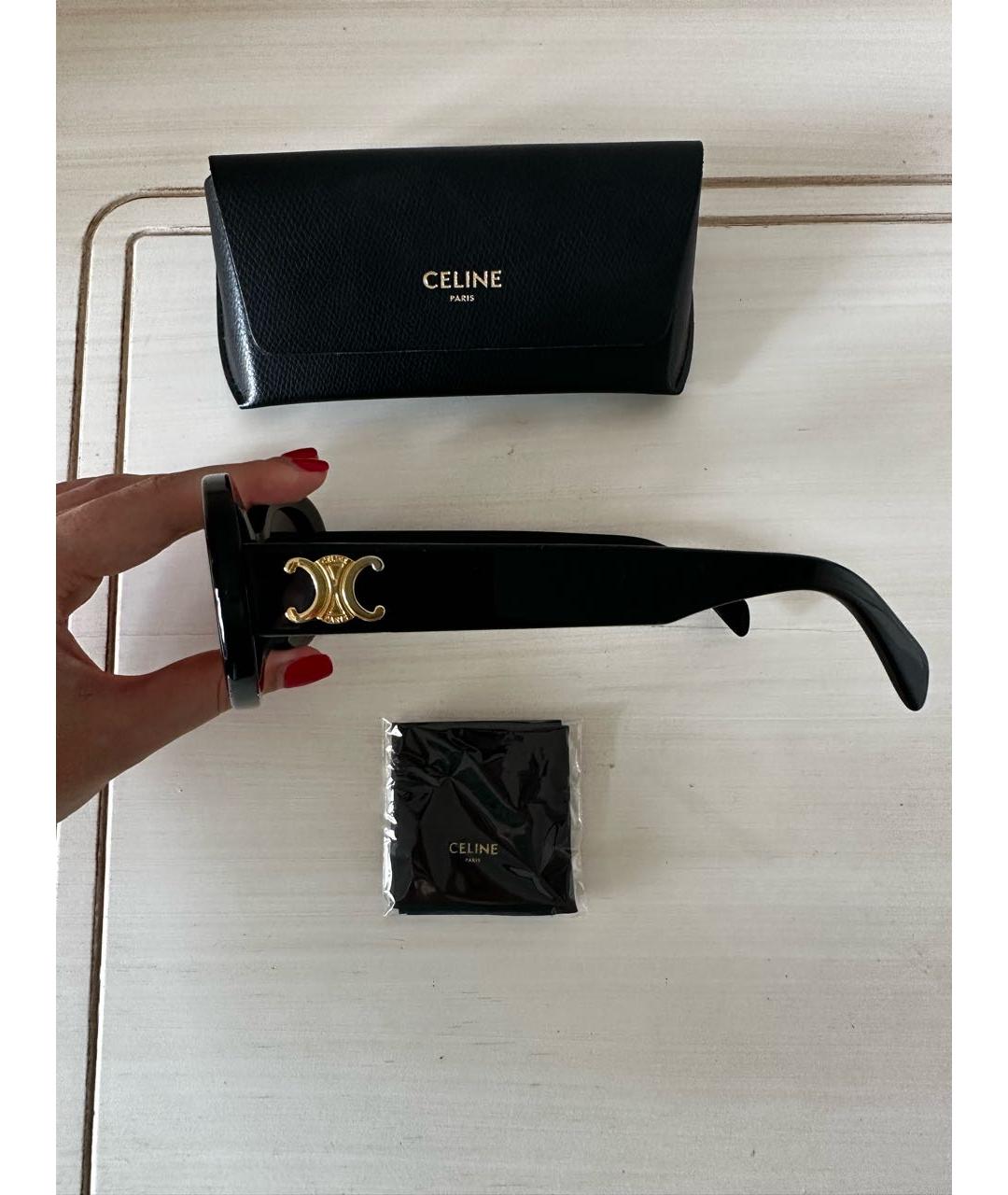 CELINE Черные пластиковые солнцезащитные очки, фото 7