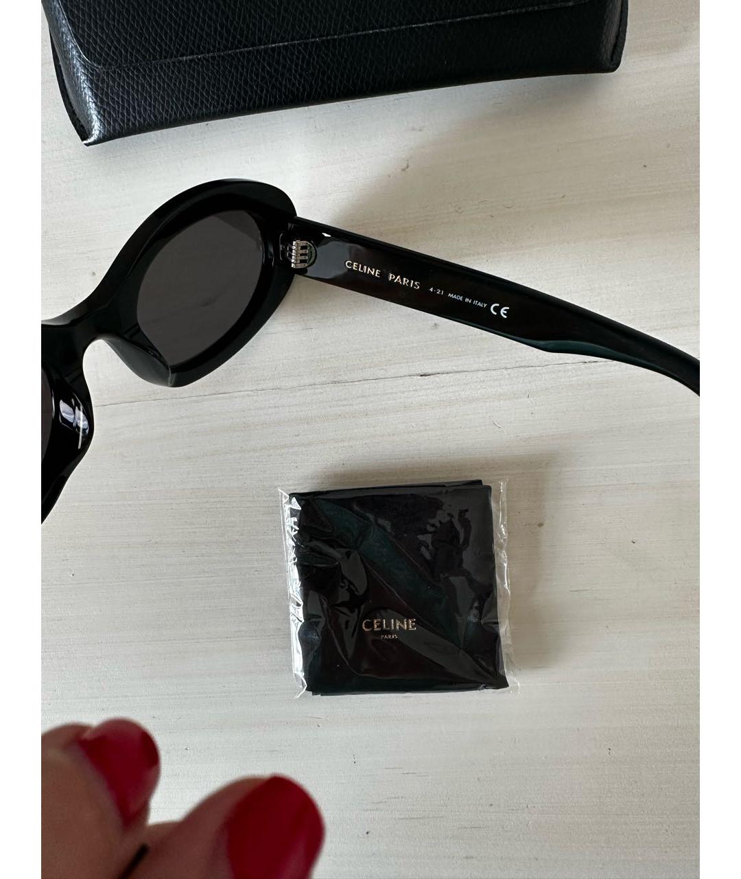 CELINE Черные пластиковые солнцезащитные очки, фото 6