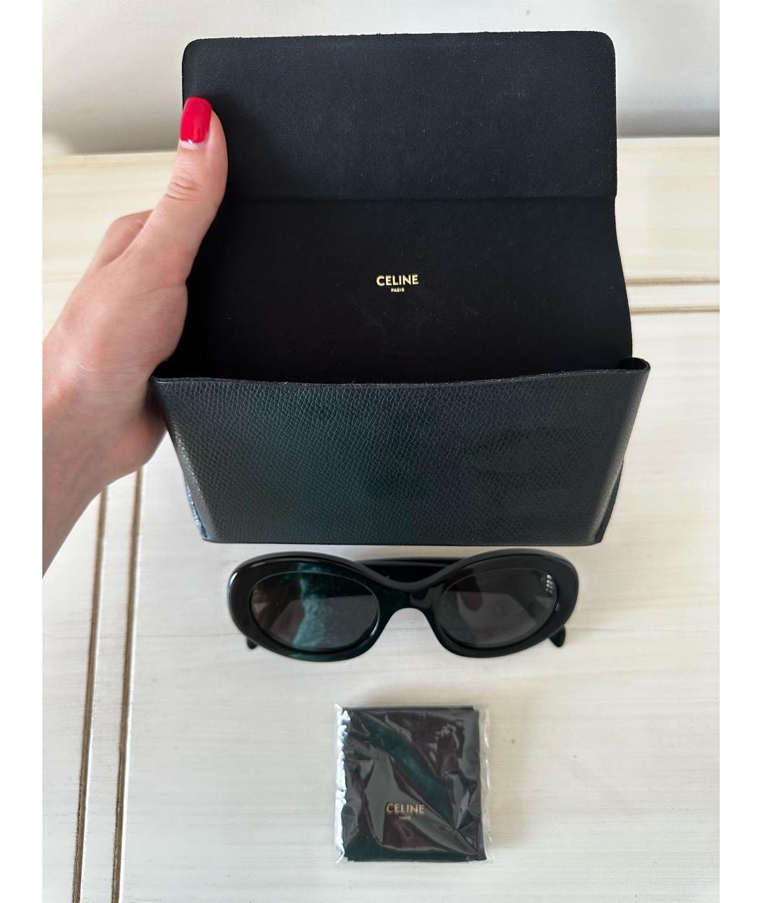 CELINE Черные пластиковые солнцезащитные очки, фото 4