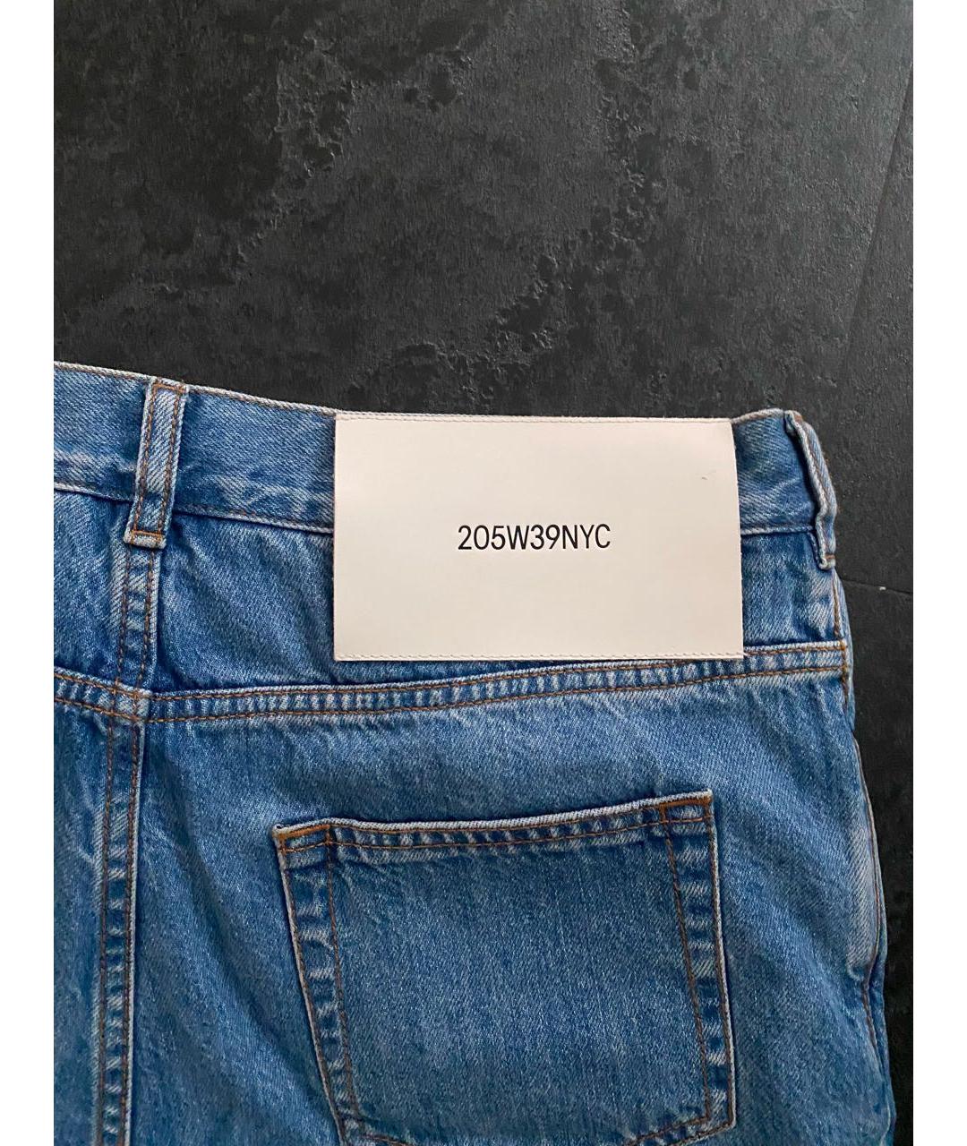 CALVIN KLEIN 205W39NYC Синие хлопковые прямые джинсы, фото 4