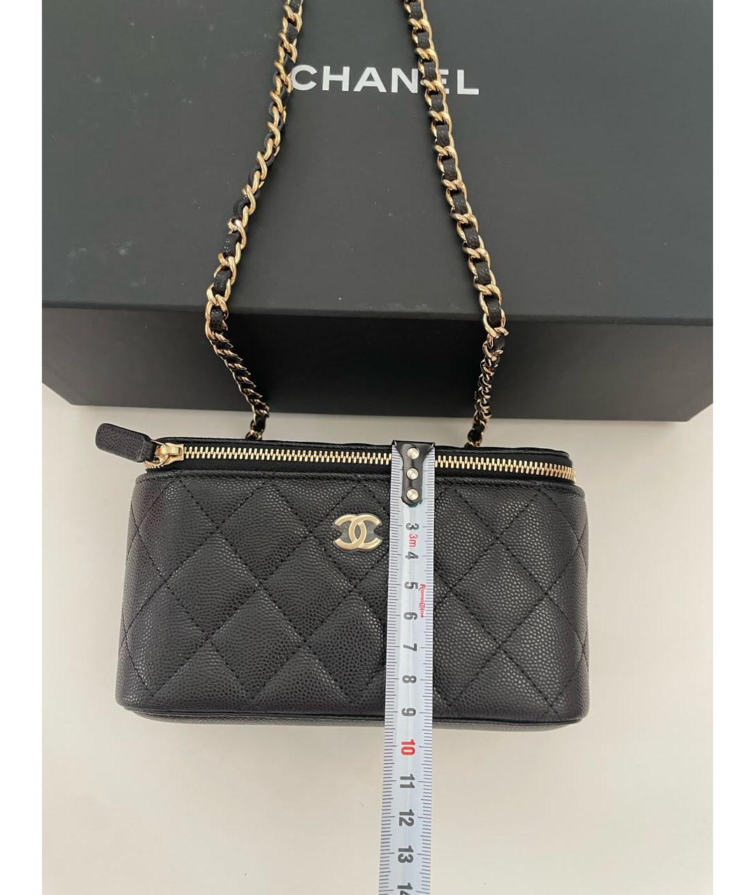 CHANEL Черная кожаная сумка через плечо, фото 4