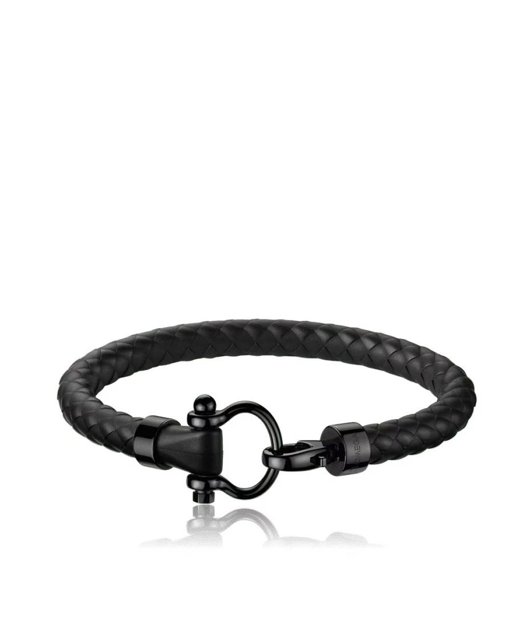 OMEGA Черный металлический браслет, фото 1