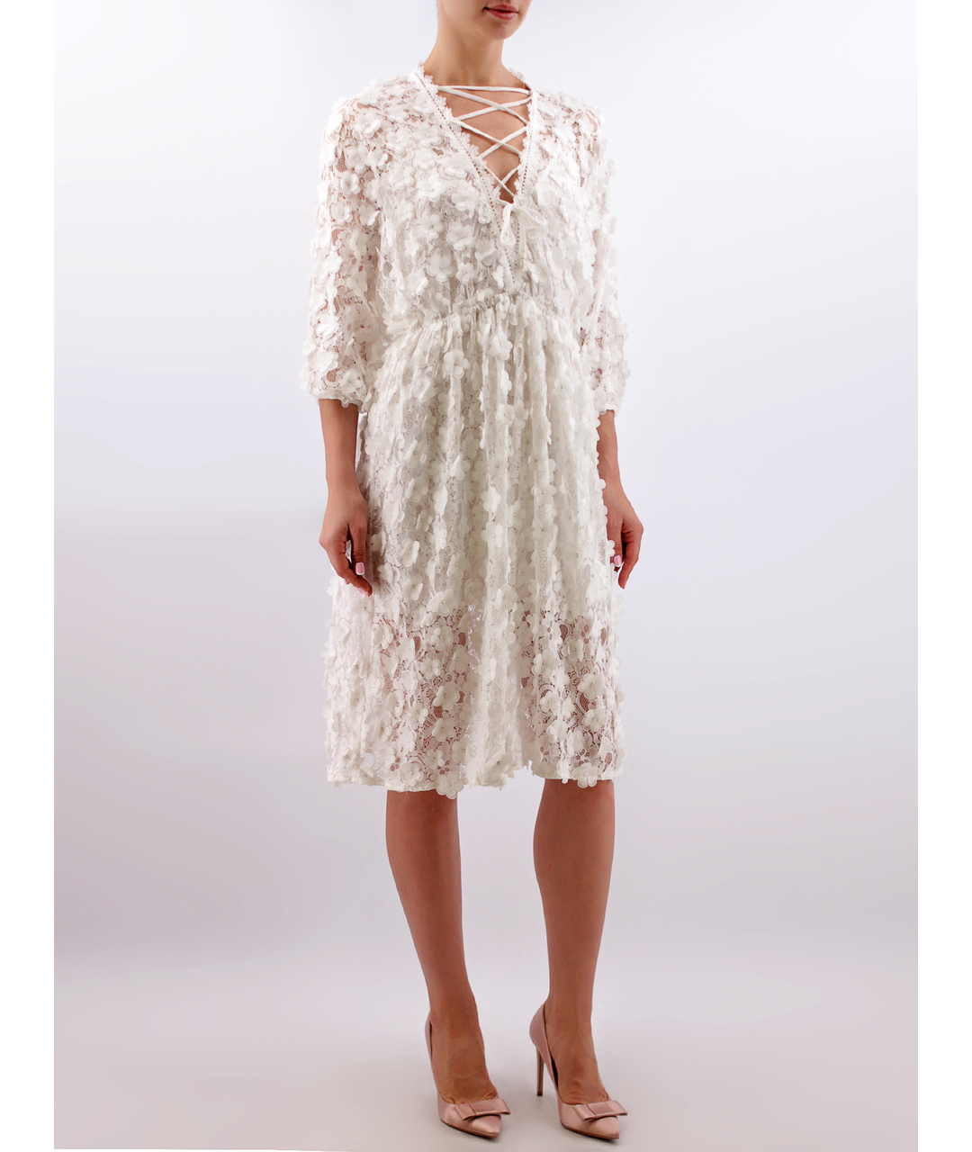 ELLIATT Белое полиэстеровое повседневное платье, фото 2