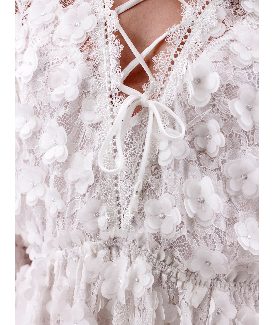 ELLIATT Белое полиэстеровое повседневное платье, фото 4