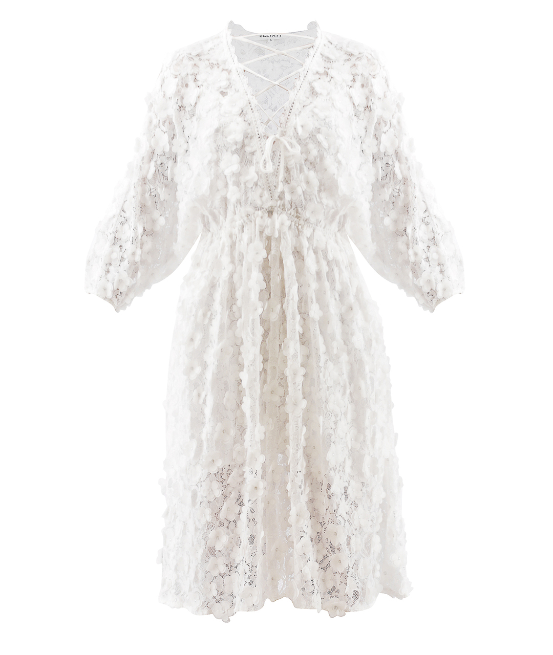 ELLIATT Белое полиэстеровое повседневное платье, фото 1