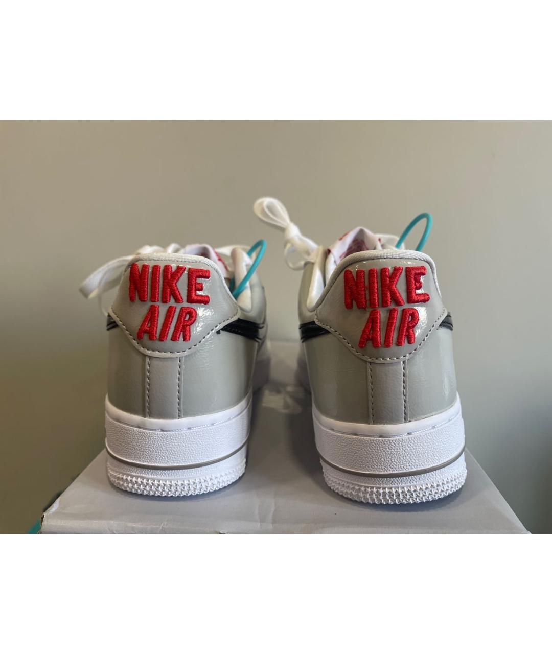 NIKE Белые кеды из лакированной кожи, фото 4