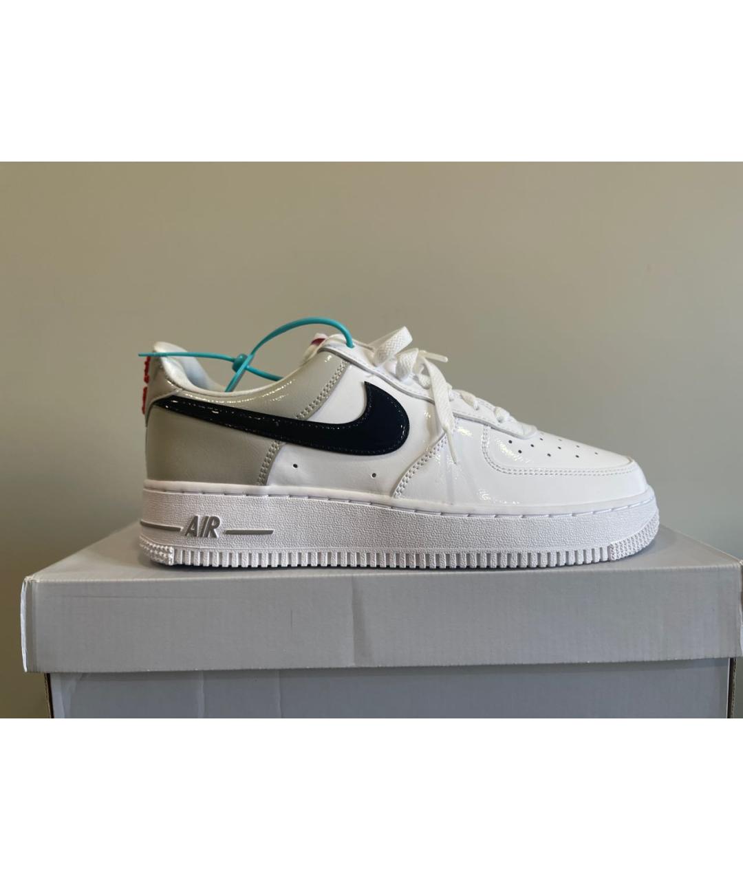 NIKE Белые кеды из лакированной кожи, фото 8