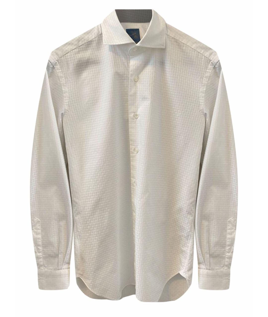 BARBA Белая хлопковая классическая рубашка, фото 1