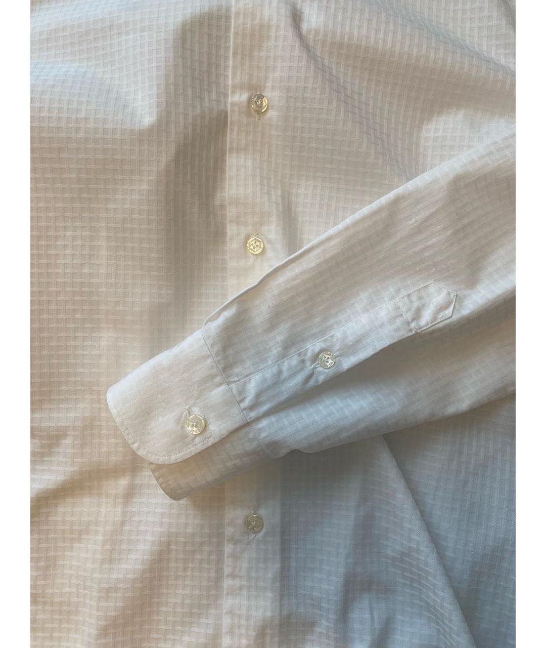 BARBA Белая хлопковая классическая рубашка, фото 4