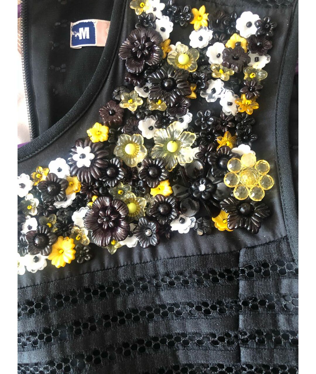 MSGM Черное полиэстеровое коктейльное платье, фото 8