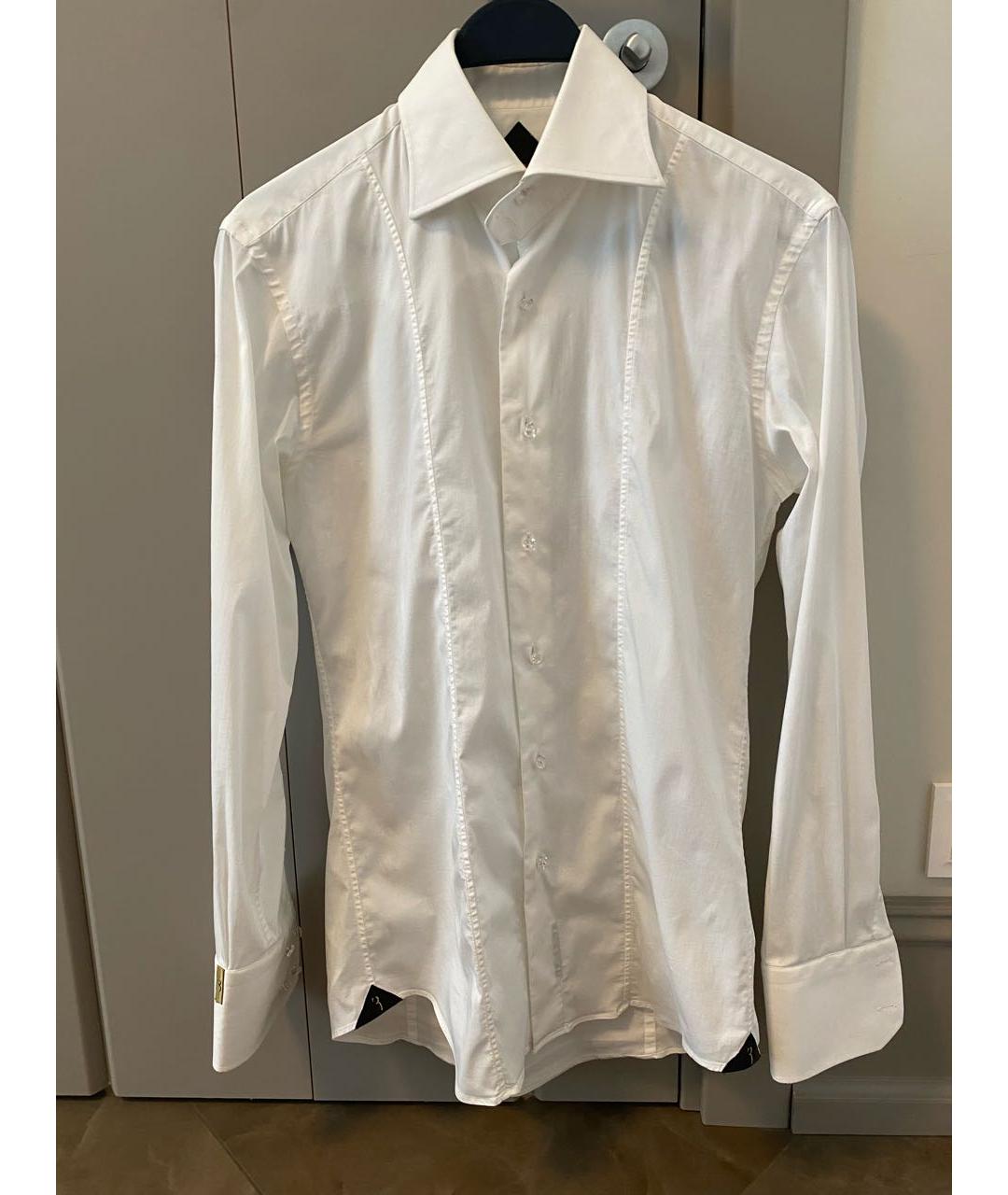 BILLIONAIRE Белая хлопковая классическая рубашка, фото 8