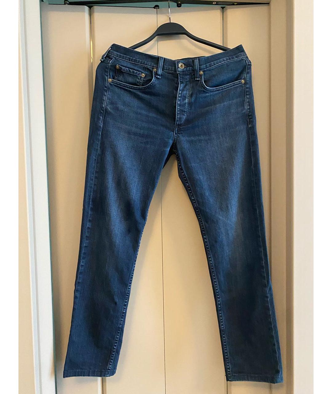 RAG&BONE Темно-синие хлопковые джинсы скинни, фото 5
