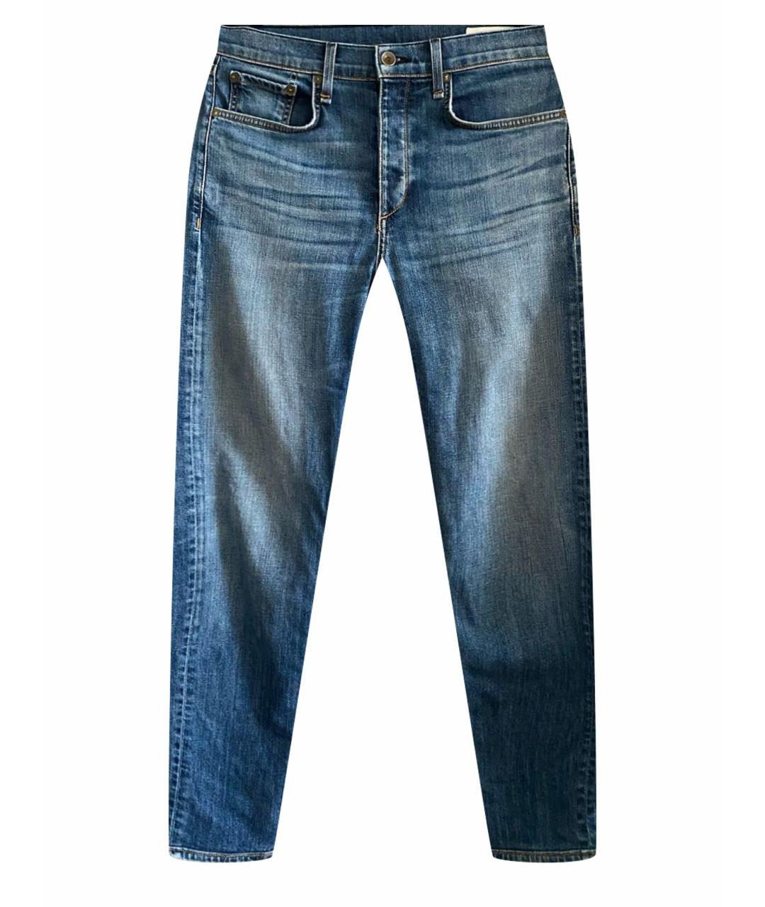 RAG&BONE Голубые хлопковые джинсы скинни, фото 1